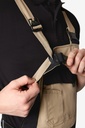 FHB ECKHARD Latzhose beige-schwarz