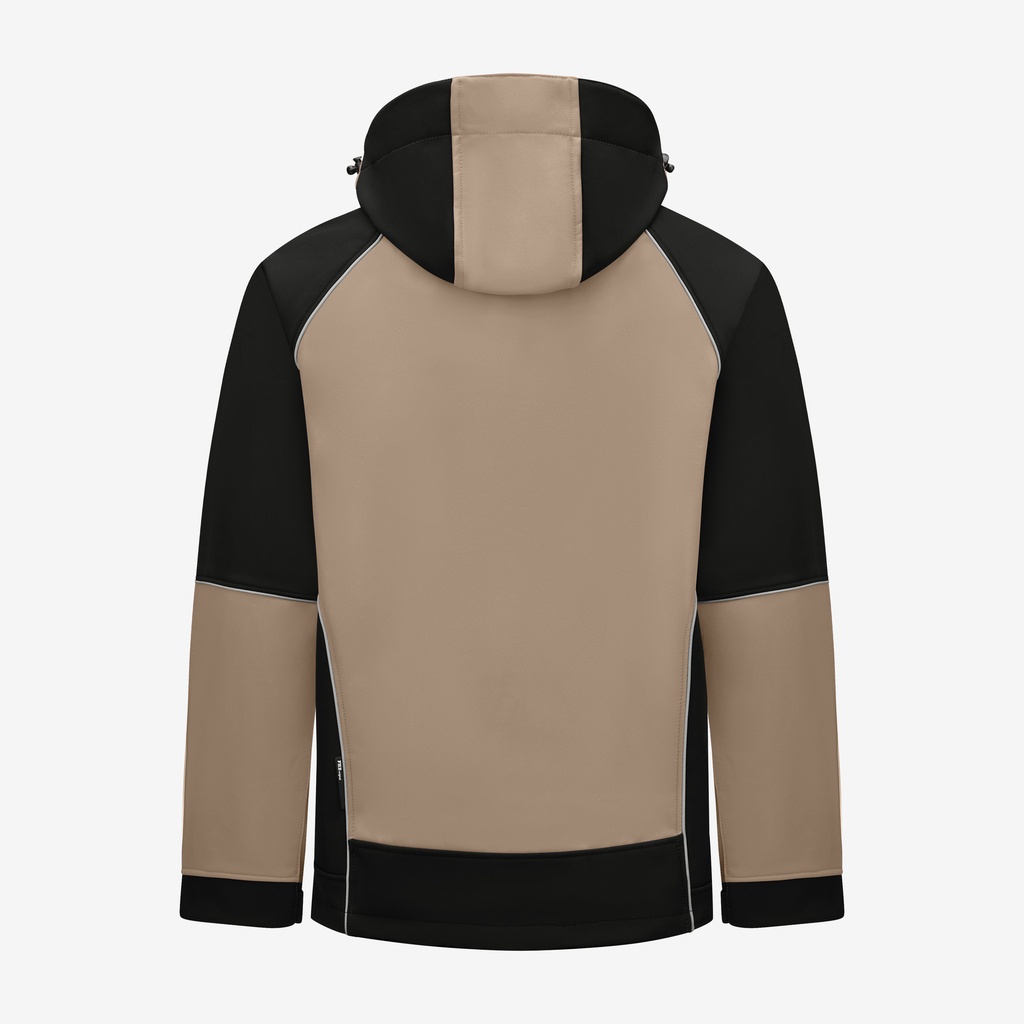 FHB WALTER Softshelljacke beige-schwarz 