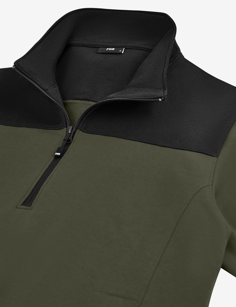 FHB ROB Zip-Sweatshirt unisex oliv