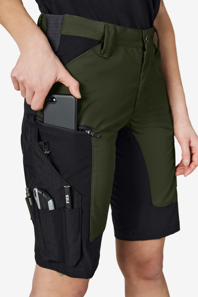 FHB KIM Bermuda elastisch oliv