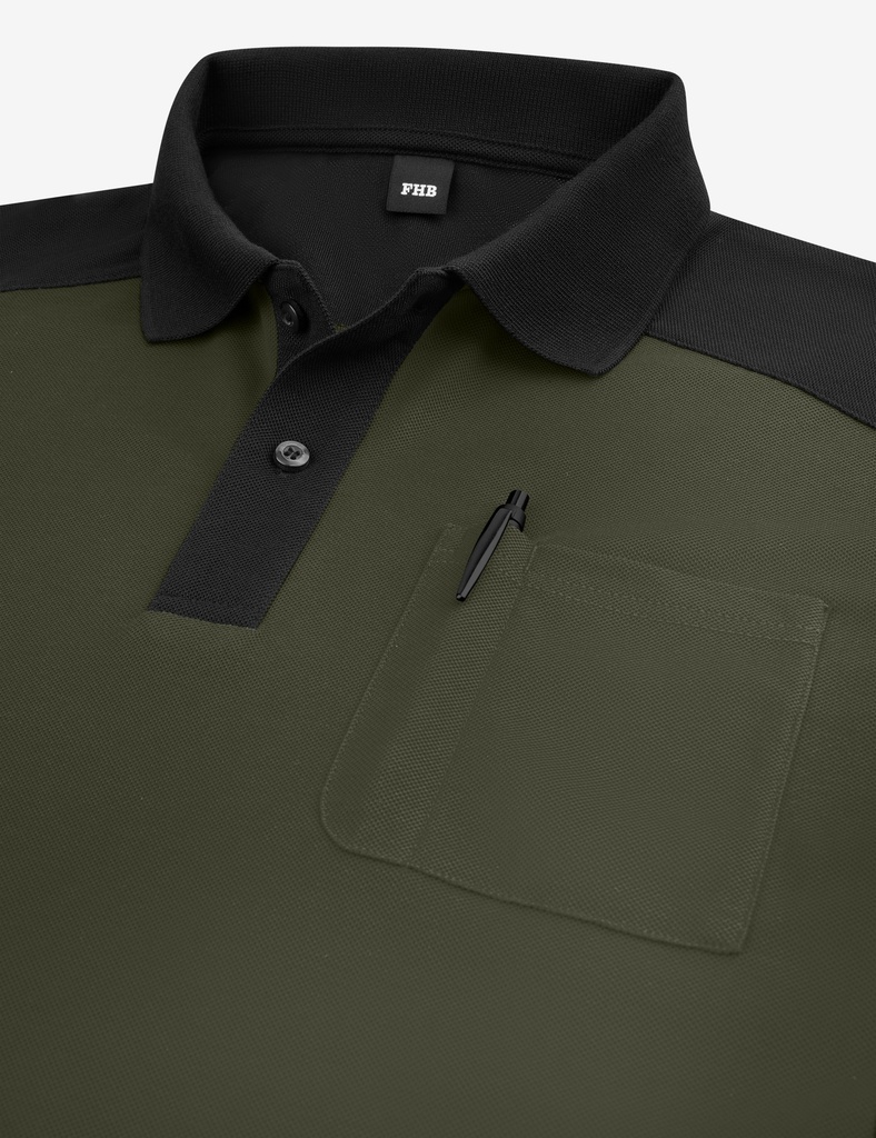 FHB KONRAD Polo-Shirt oliv