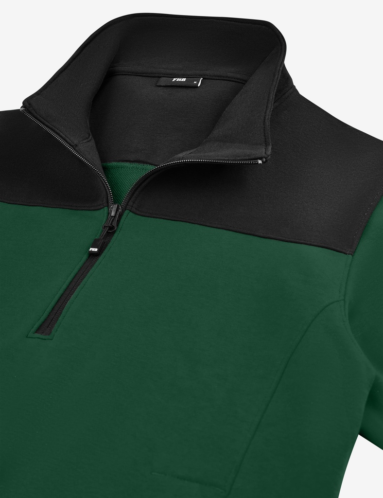 FHB ROB Zip-Sweatshirt unisex grün