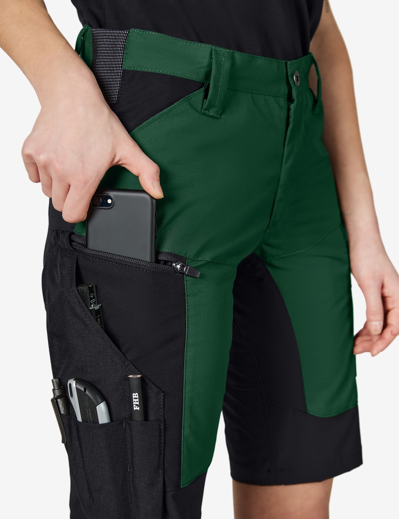 FHB KIM Bermuda elastisch grün