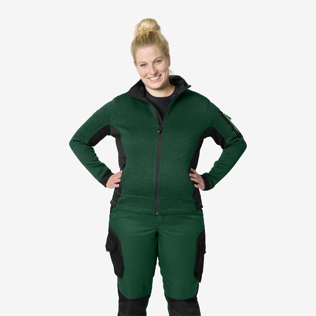 FHB MARIEKE Strick-Fleece-Jacke Damen grün