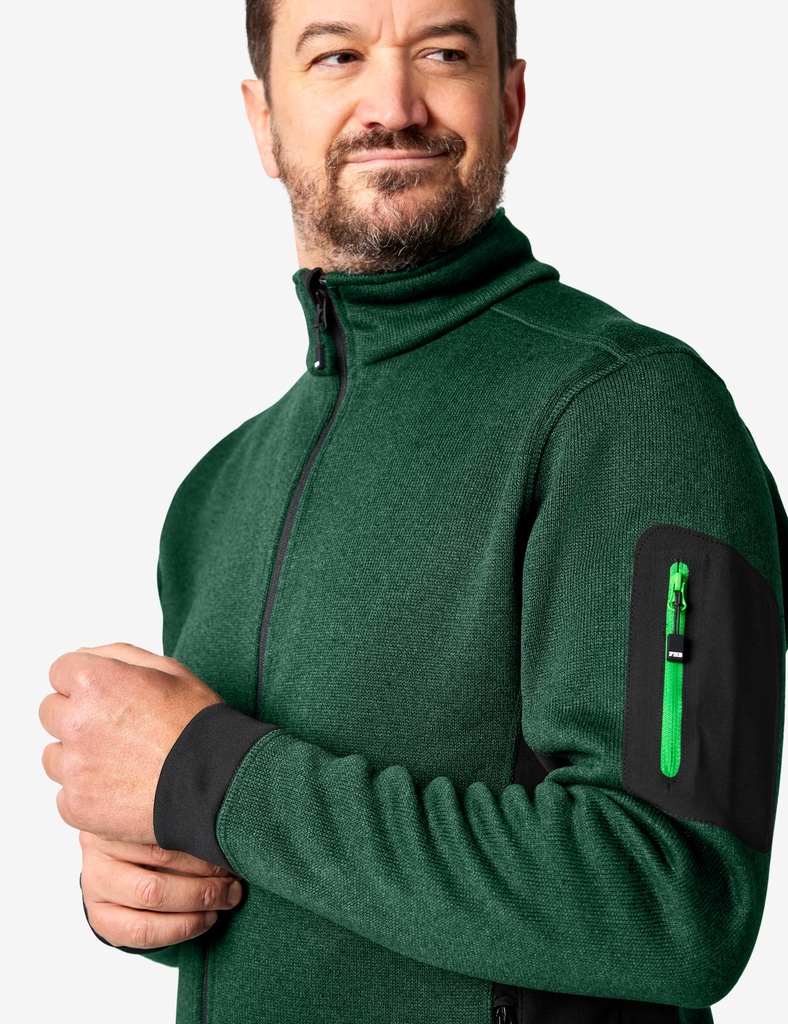 FHB CHRISTOPH Strick-Fleece-Jacke grün 