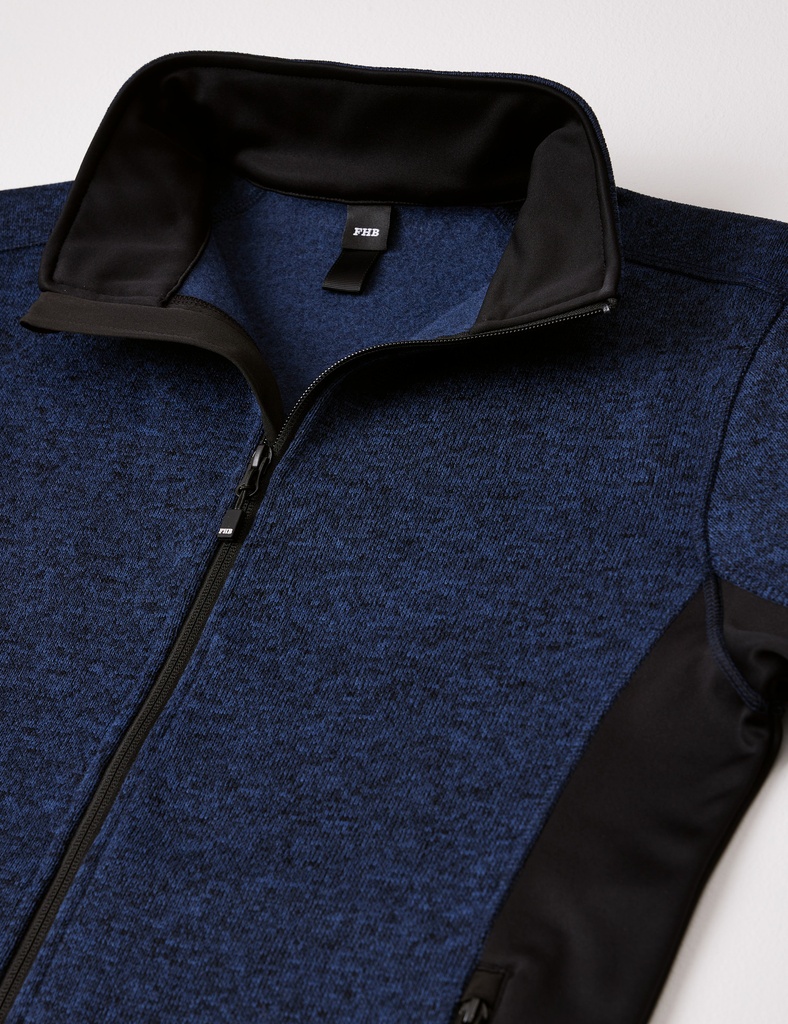 FHB CHRISTOPH Strick-Fleece-Jacke marine