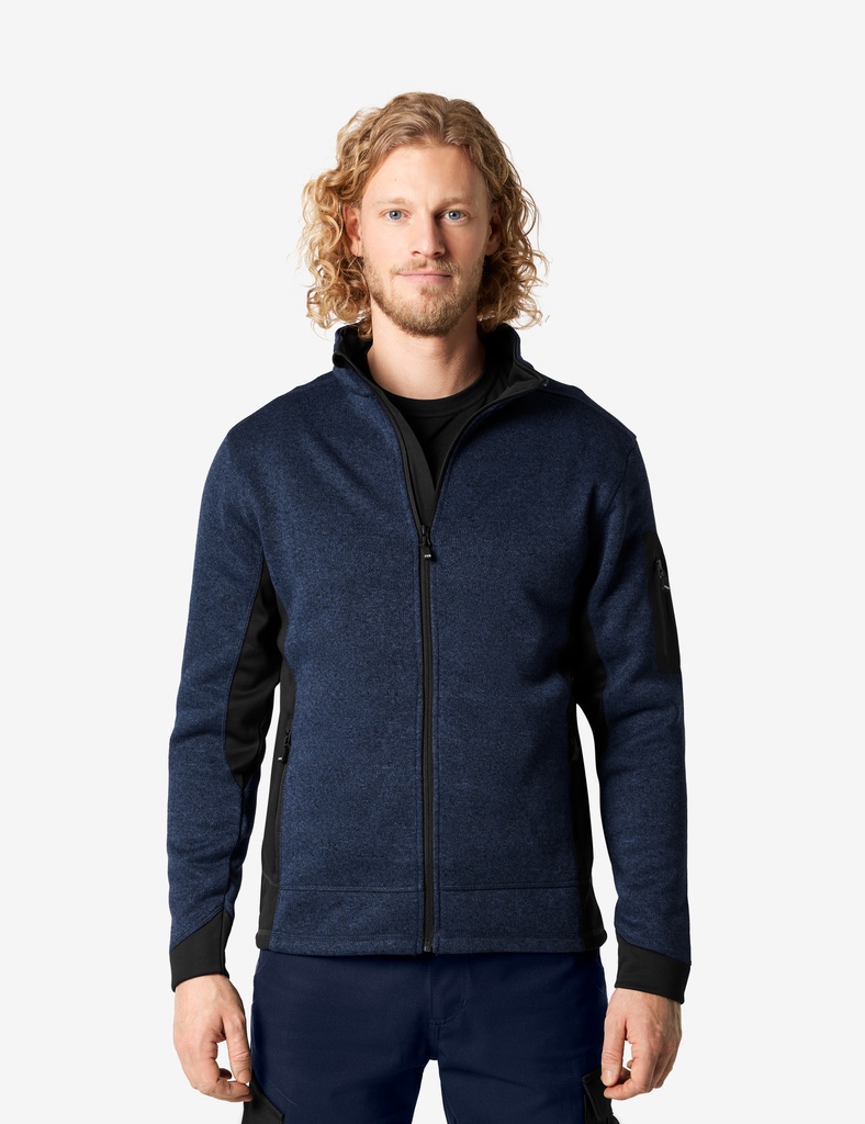 FHB CHRISTOPH Strick-Fleece-Jacke marine