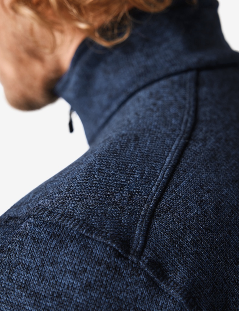 FHB PATRICK Strick-Fleece-Troyer marine