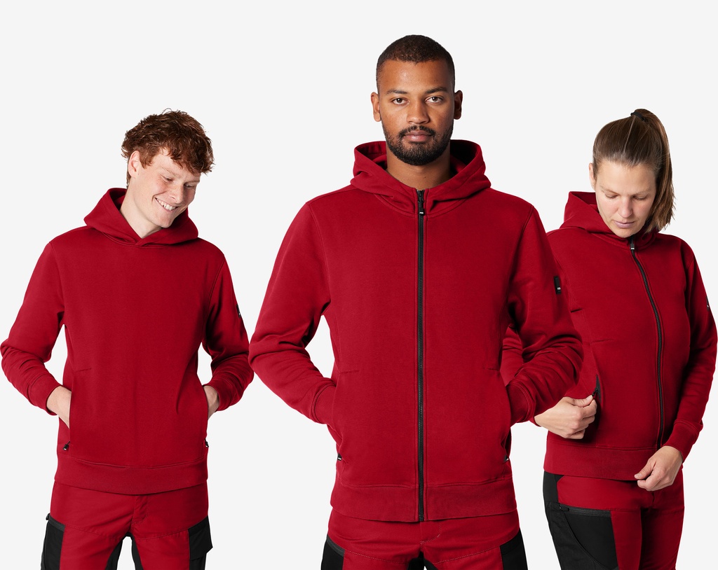 FHB QUENTIN Hoodie Jacke unisex rot