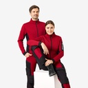FHB CHRISTOPH Strick-Fleece-Jacke rot 