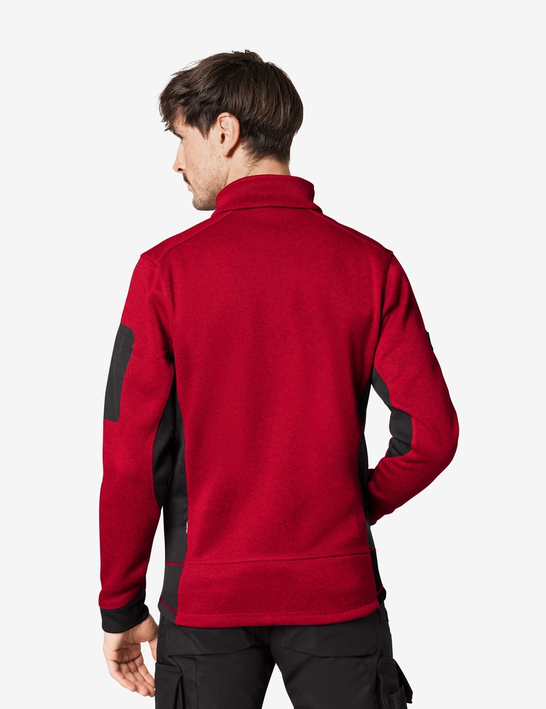 FHB CHRISTOPH Strick-Fleece-Jacke rot 