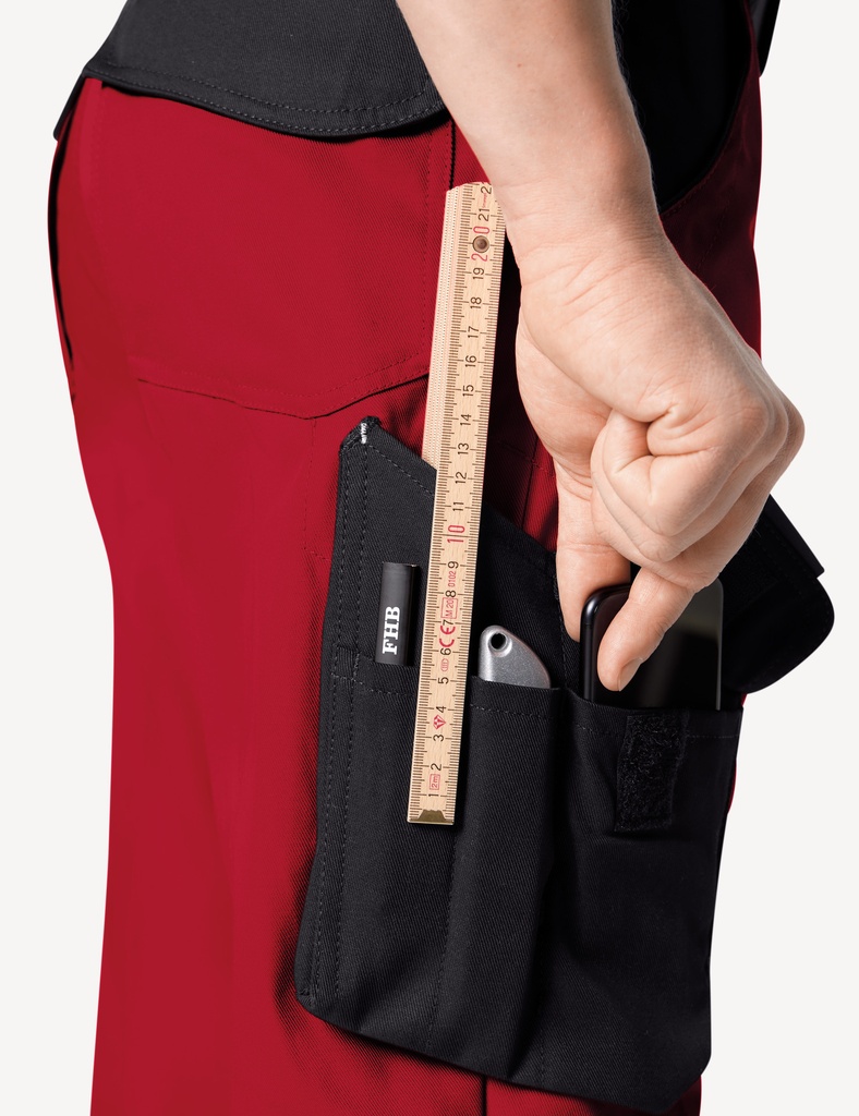 FHB ECKHARD Latzhose rot 