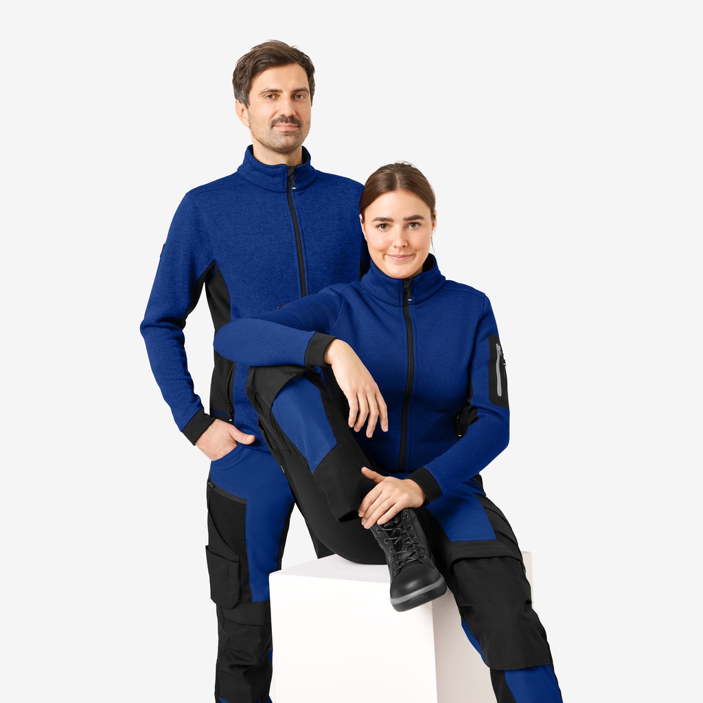 FHB CHRISTOPH Strick-Fleece-Jacke royalblau