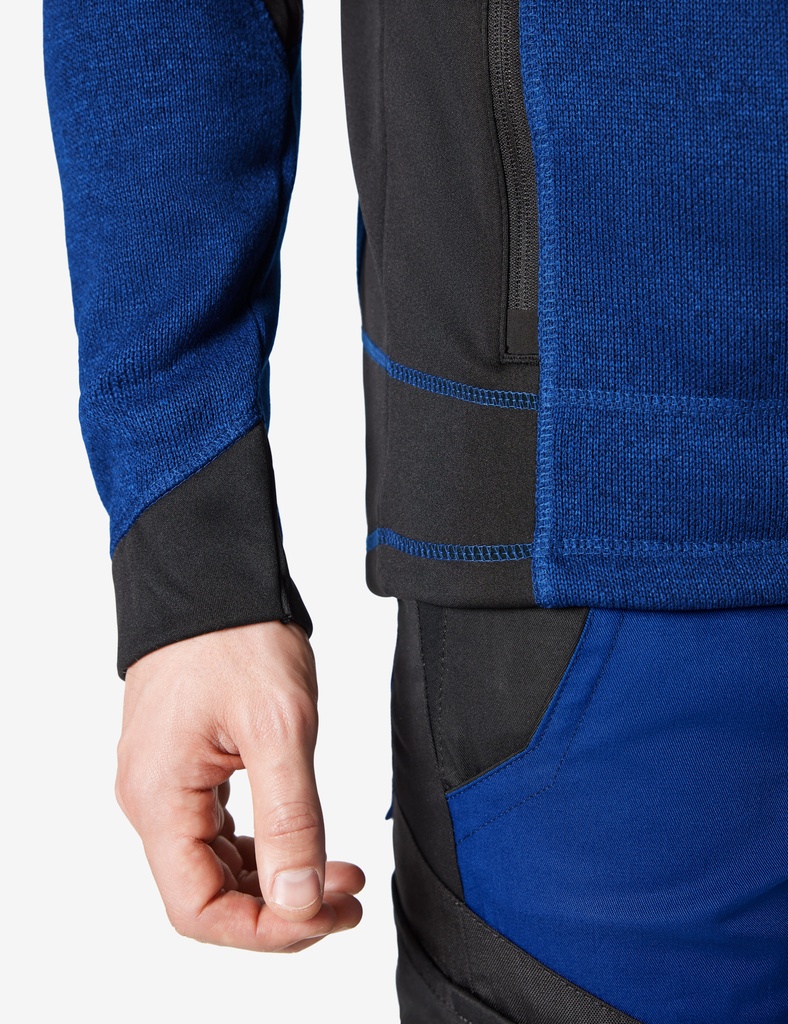 FHB CHRISTOPH Strick-Fleece-Jacke royalblau