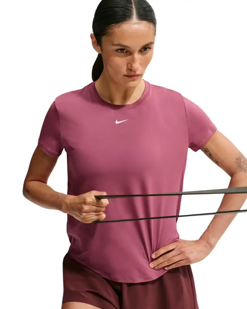 Nike One Classic Dri-FIT T-Shirt pink Damen 