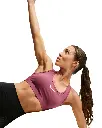 Nike Swoosh gepolsterter Sport-BH pink Damen