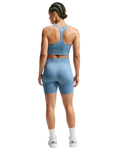Nike Pro Seamless Dri-FIT-Crop-Tanktop blau Damen