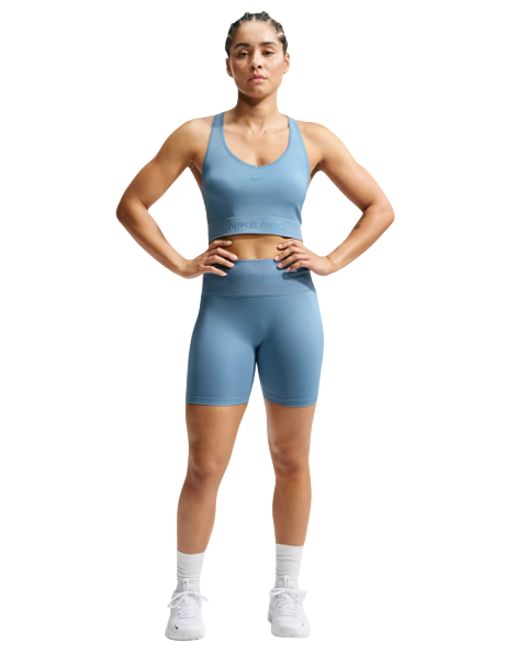 Nike Pro Seamless Dri-FIT-Crop-Tanktop blau Damen
