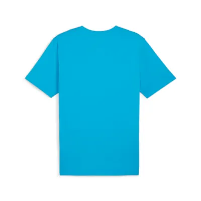 Puma teamRISE Logo T-Shirt blau Kinder