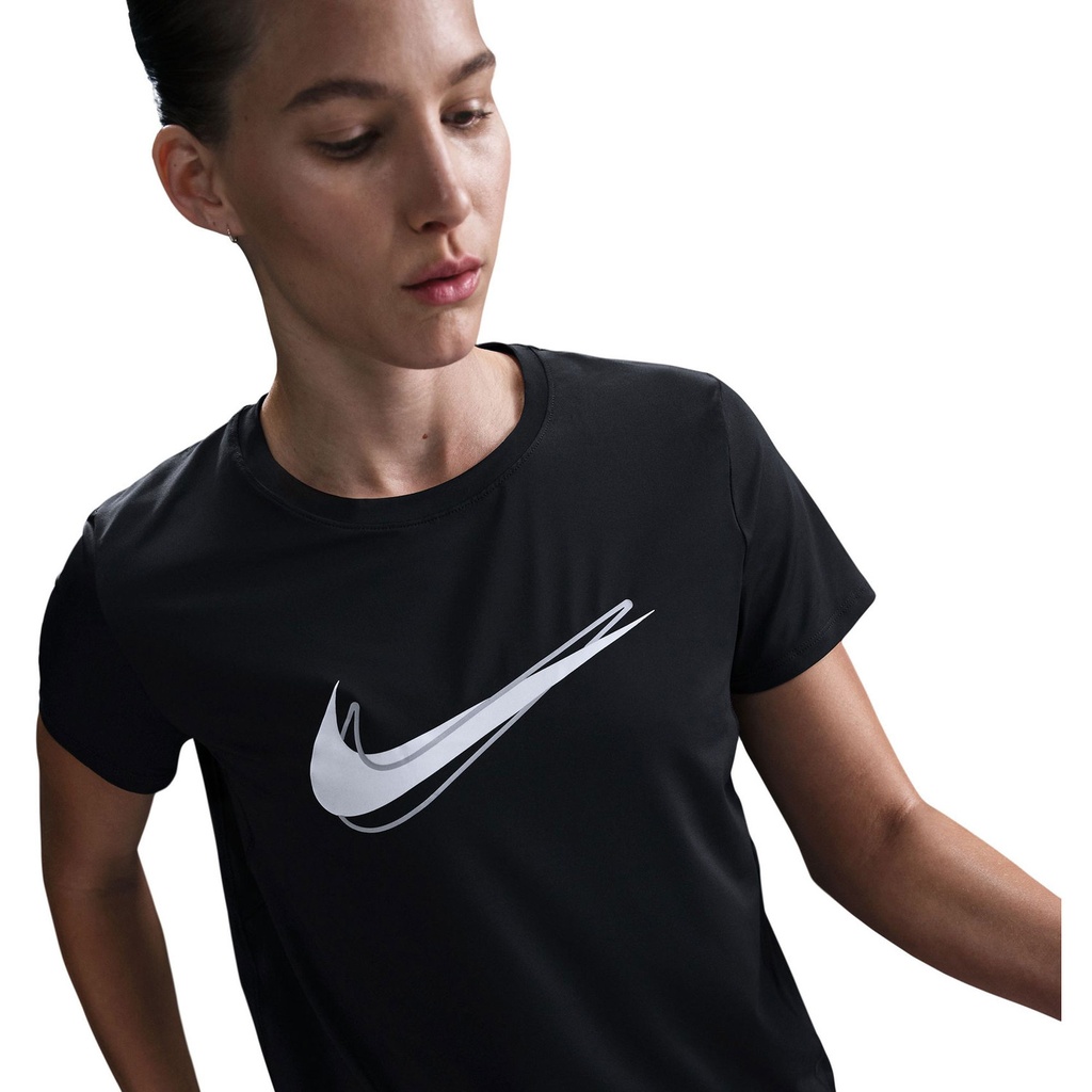 Nike One Swoosh Dri-Fit Laufshirt schwarz Damen