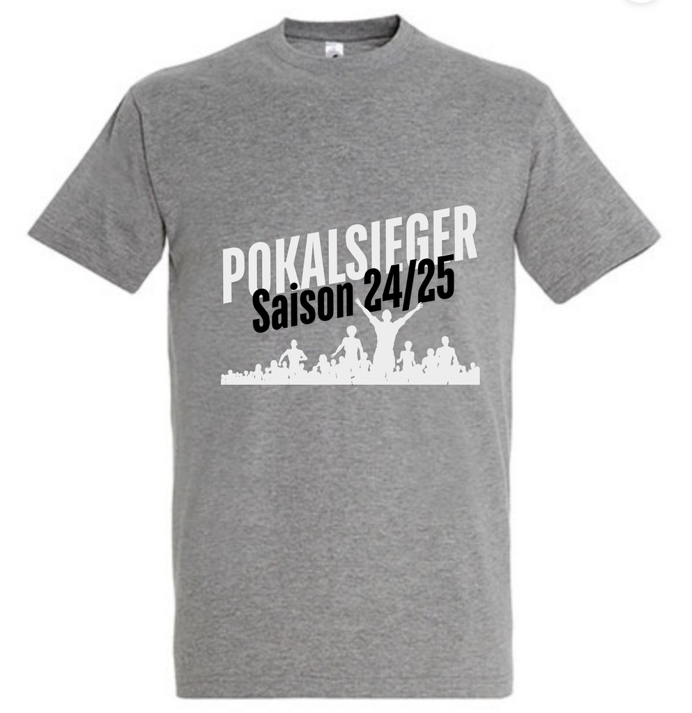 Pokalsieger T-Shirt grau meliert