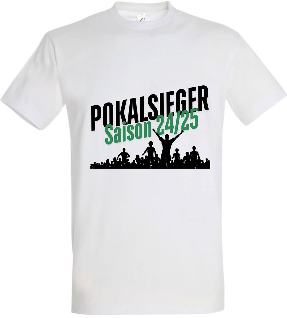 Pokalsieger T-Shirt weiß Kinder