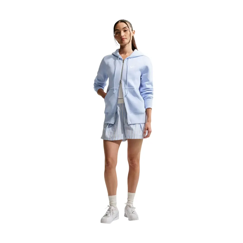 Nike Sportswear Phoenix Fleece Kapuzenjacke blau Damen