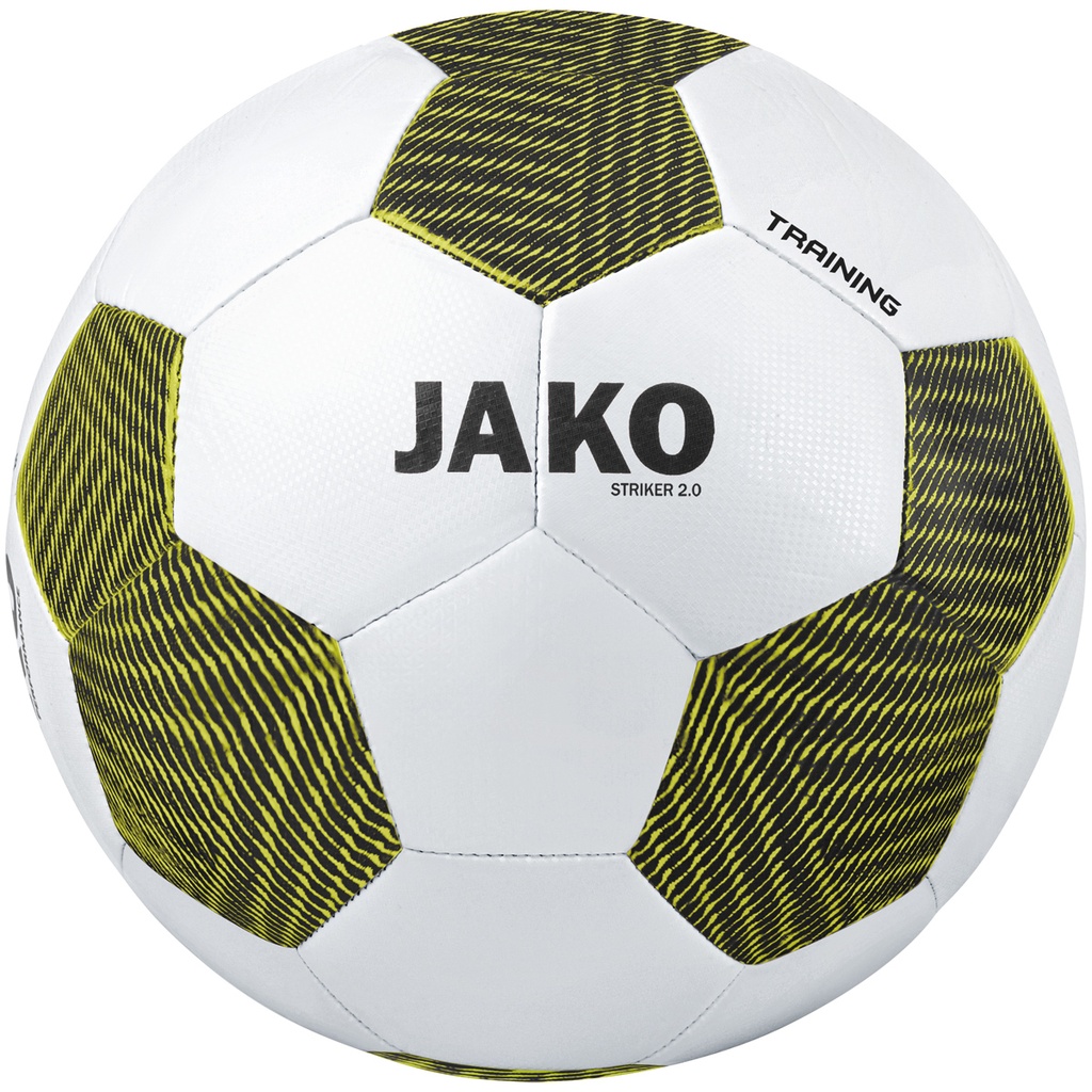 Jako Striker 2.0 Trainingsball Fußball Größe 4 weiß-schwarz-gelb