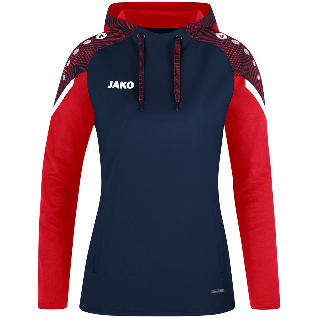 Jako Performance Kapuzenpullover dunkelblau-rot Damen