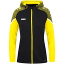 Jako Performance Kapuzenjacke schwarz-gelb Damen