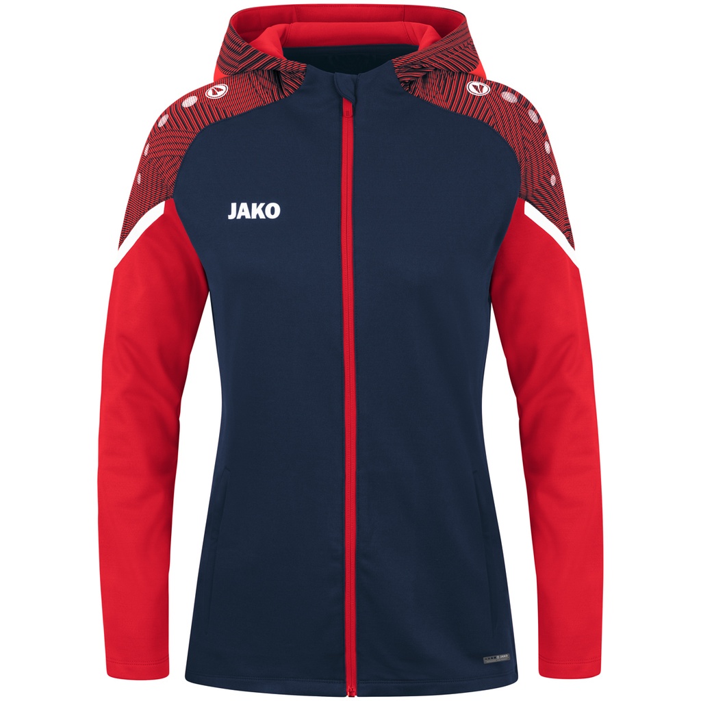 Jako Performance Kapuzenjacke dunkelblau-rot Damen