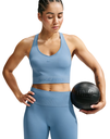 Nike Pro Seamless Dri-FIT-Crop-Tanktop blau Damen