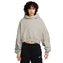 Nike Studio Fleece Cropped Hoodie grau Damen