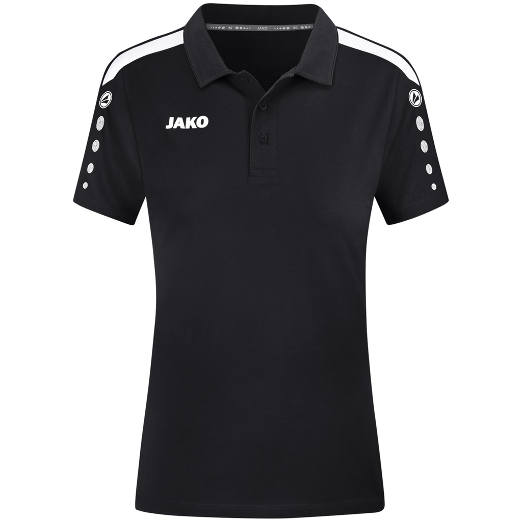 Jako Power Polo-Shirt schwarz-weiß Damen