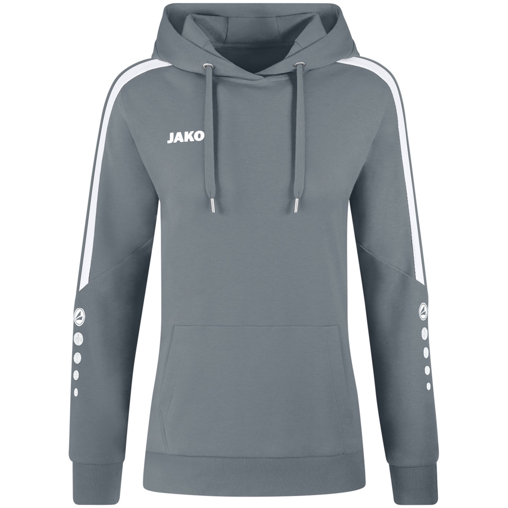 Jako Power Kapuzenpullover grau Damen