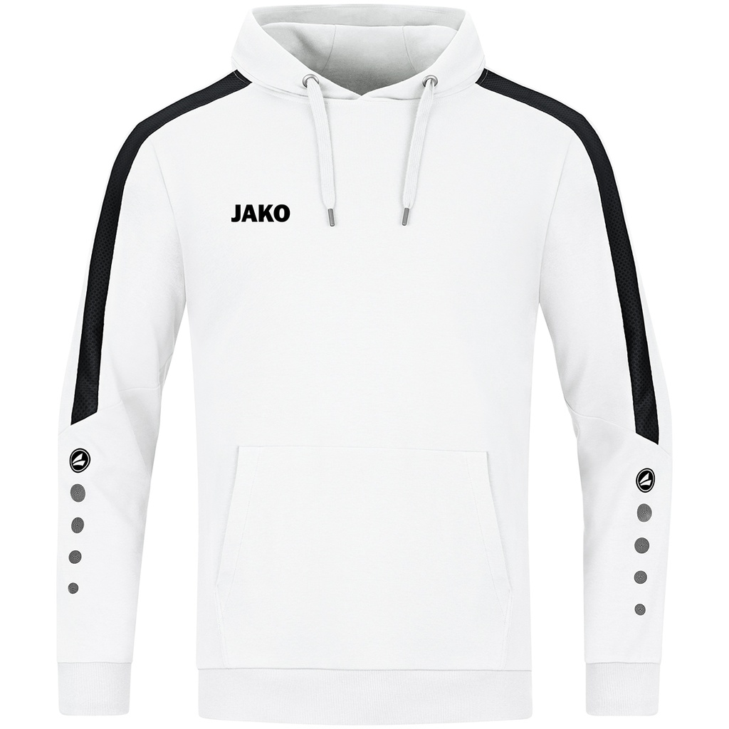 Jako Power Kapuzenpullover weiß-schwarz Kinder