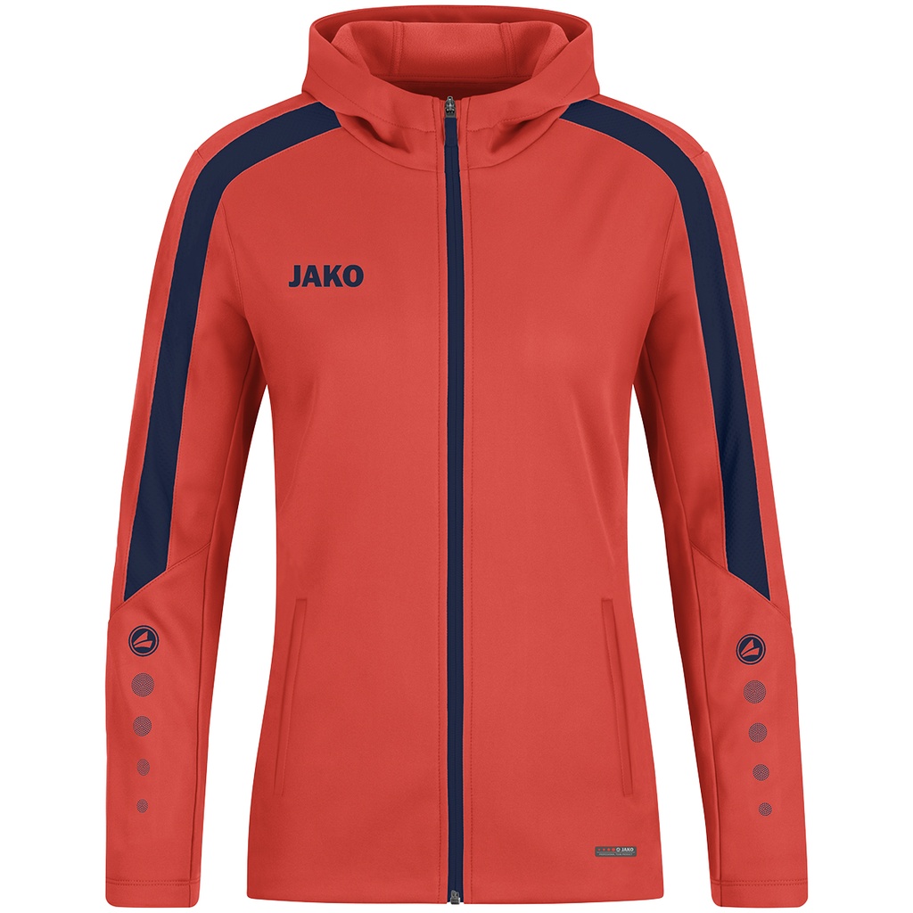 Jako Power Kapuzenjacke orangerot Damen