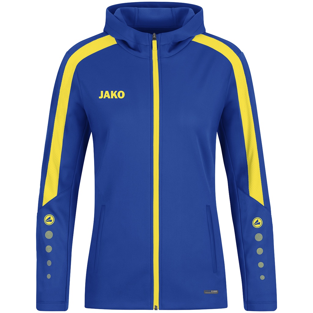 Jako Power Kapuzenjacke blau-gelb Damen