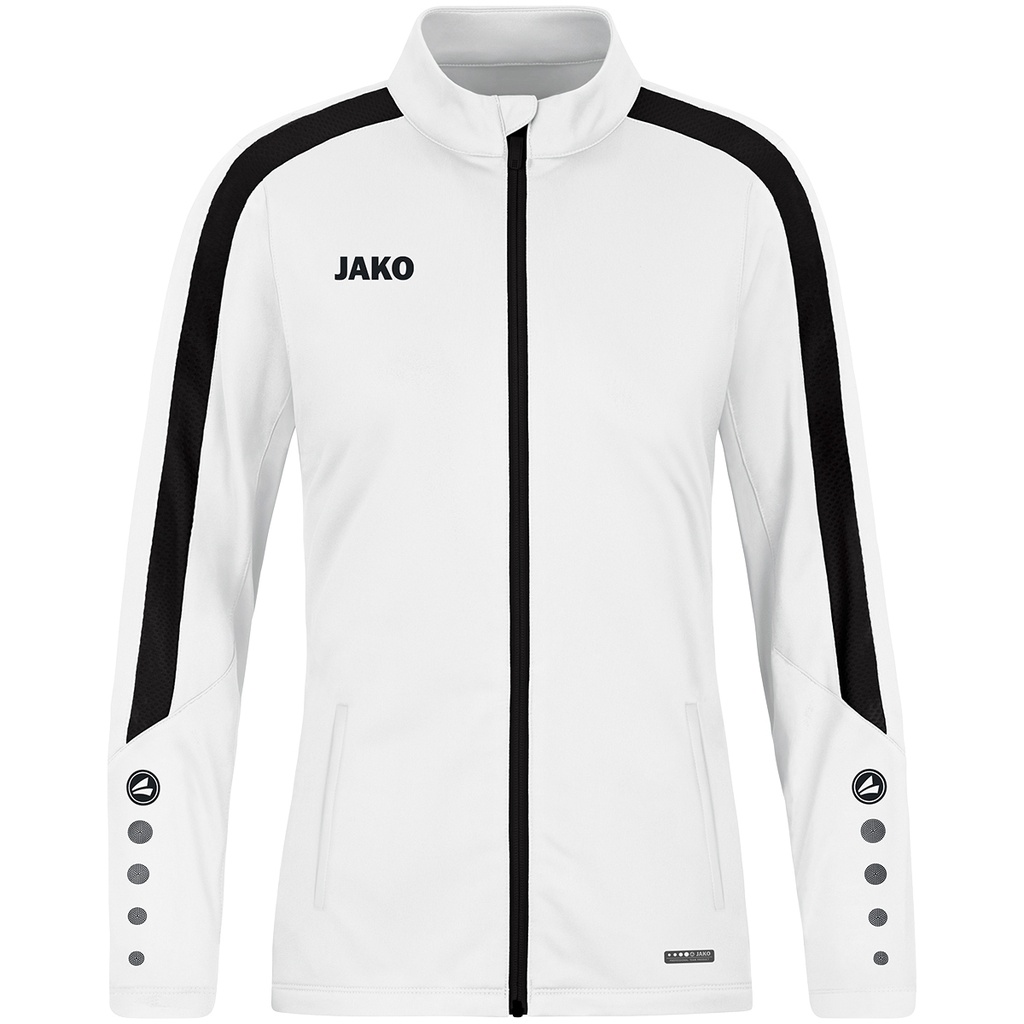 Jako Power Polyesterjacke weiß-schwarz Damen