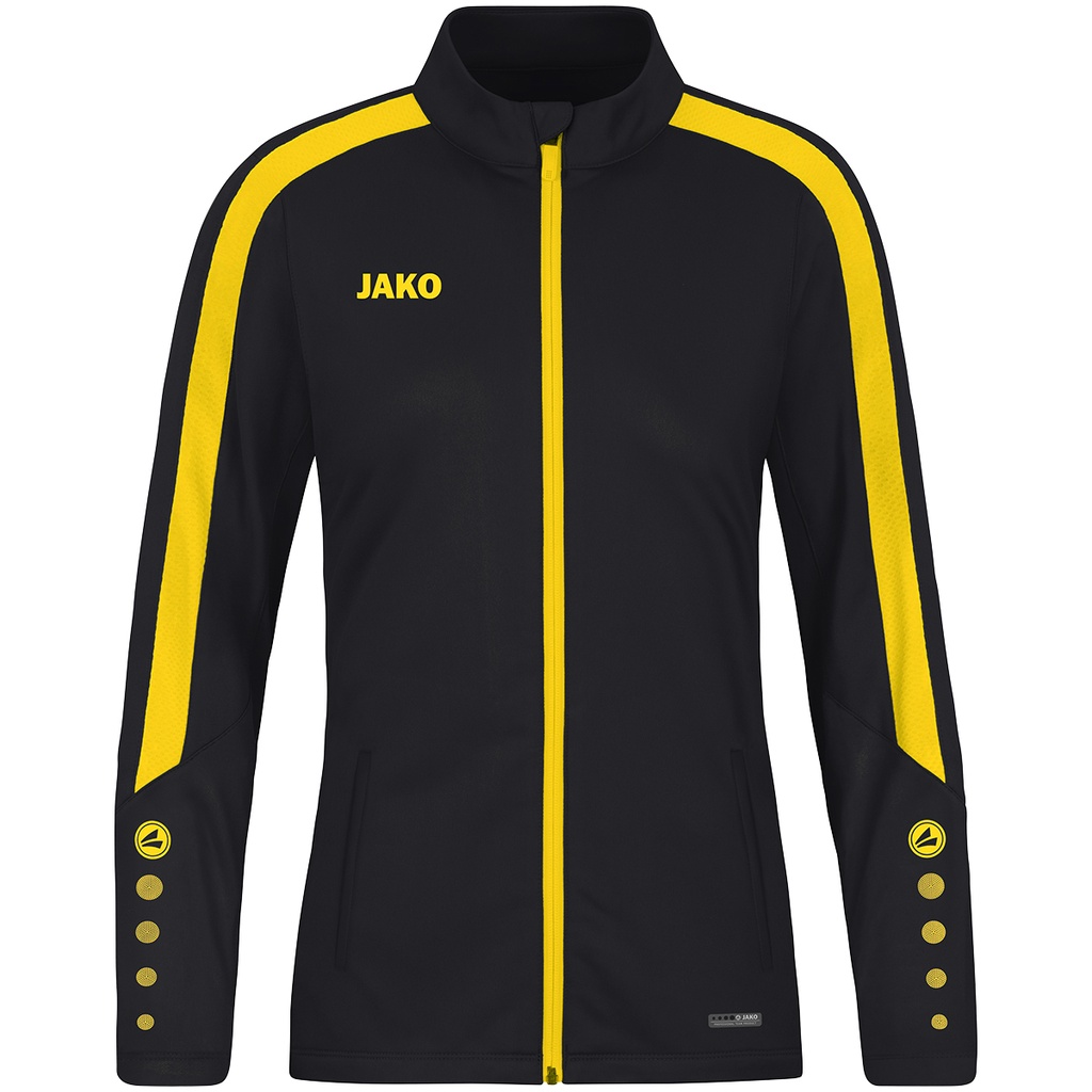 Jako Power Polyesterjacke schwarz-gelb Damen