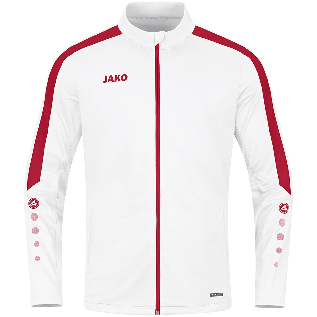 Jako Power Polyesterjacke weiß-rot Kinder