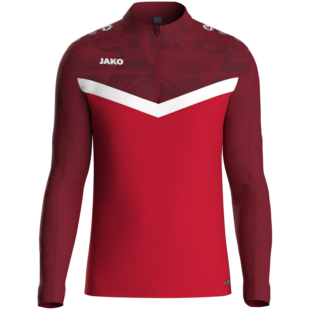 Jako Iconic Ziptop rot-weinrot