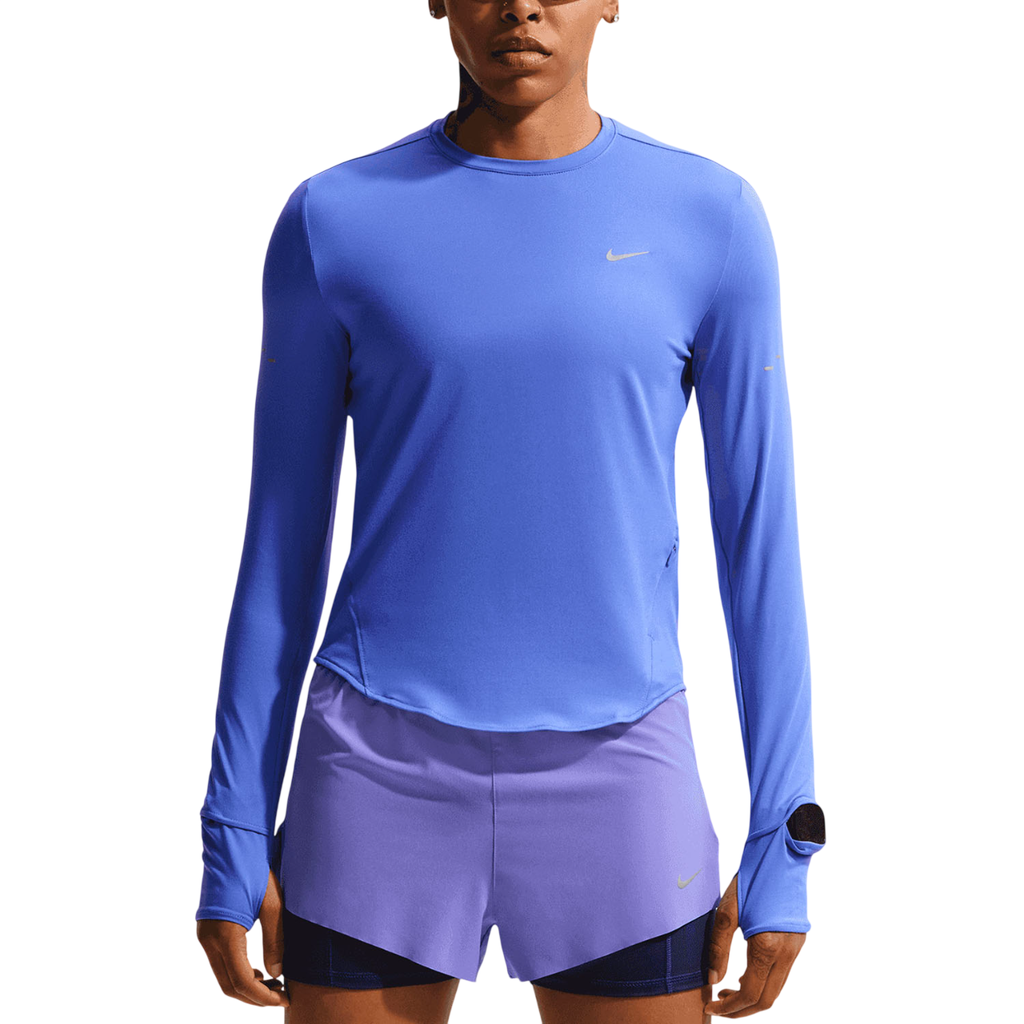 Nike Swift Dri-FIT UV Langarm-Laufshirt blau Damen
