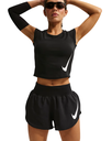 Nike Tempo Flow Swoosh Dri-FIT Laufshorts schwarz Damen