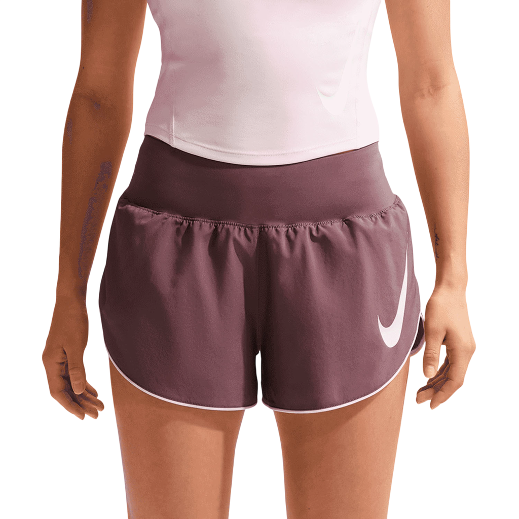 Nike Tempo Flow Swoosh Dri-FIT Laufshorts rot Damen