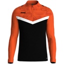 Jako Iconic Ziptop schwarz-neonorange Kinder