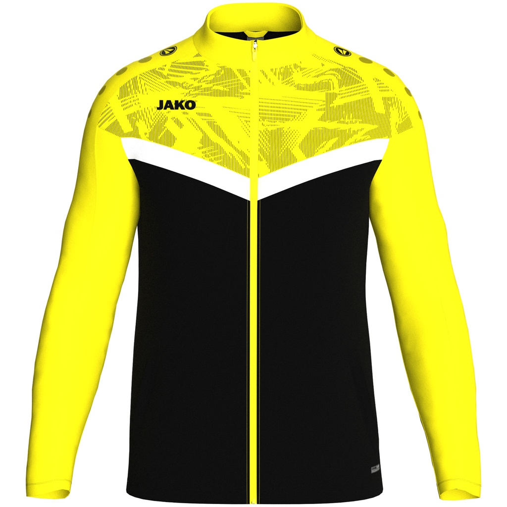 Jako Iconic Polyesterjacke schwarz-soft yellow Kinder