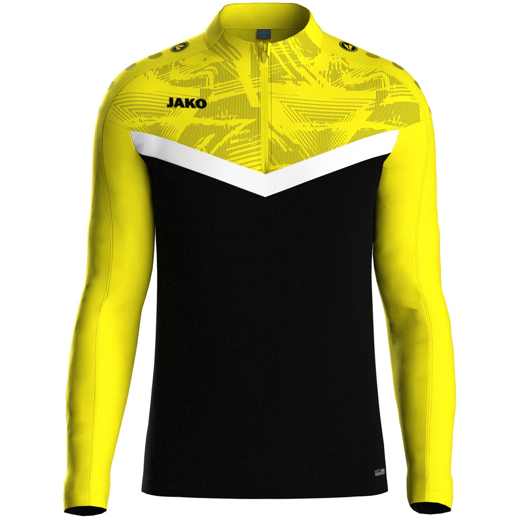 Jako Iconic Ziptop schwarz-soft yellow