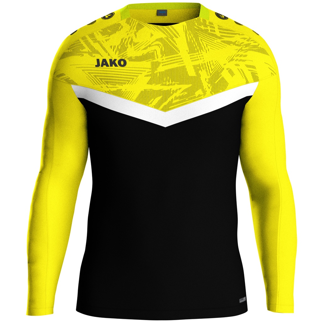 Jako Iconic Sweat schwarz-soft yellow