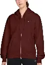 Nike Studio Fleece Kapuzenjacke braun Damen